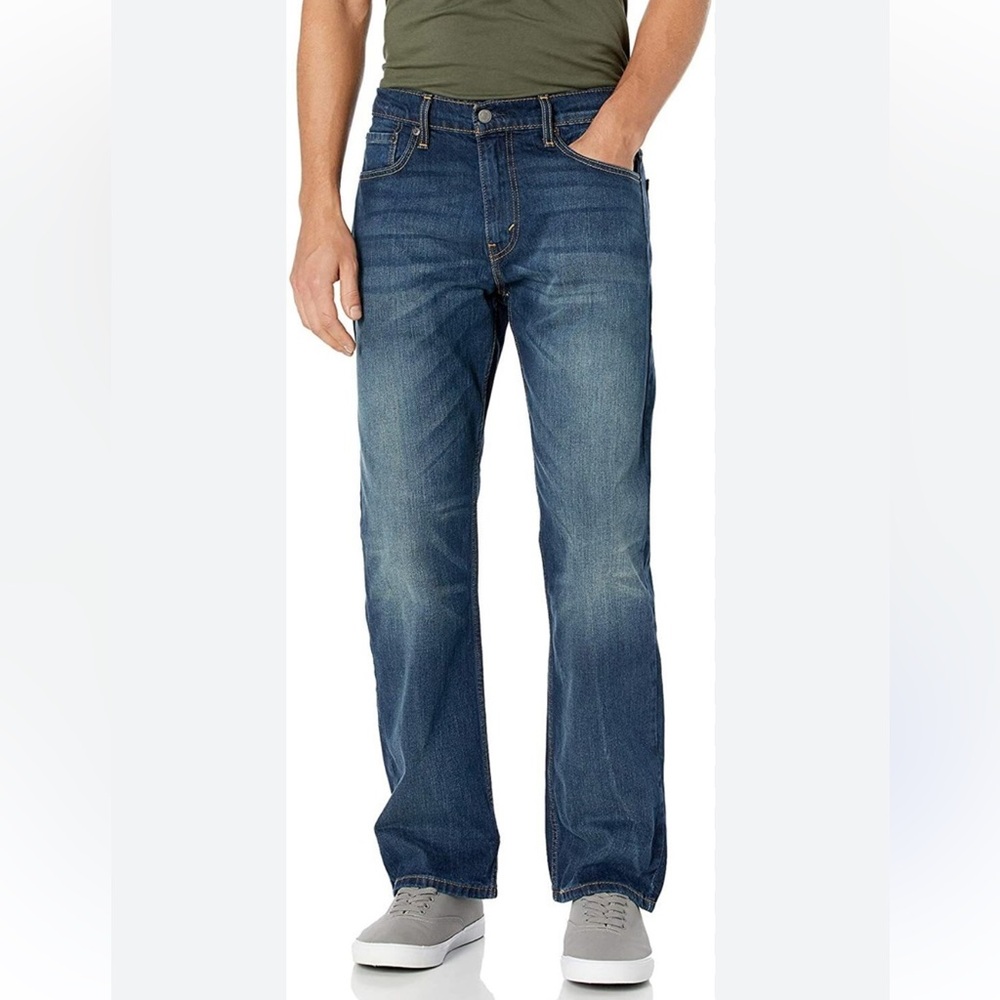 Levi’s 569 Loose Straight fit Medium Wash Cotton Zip Fly 5 Pocket Jeans 36 32
